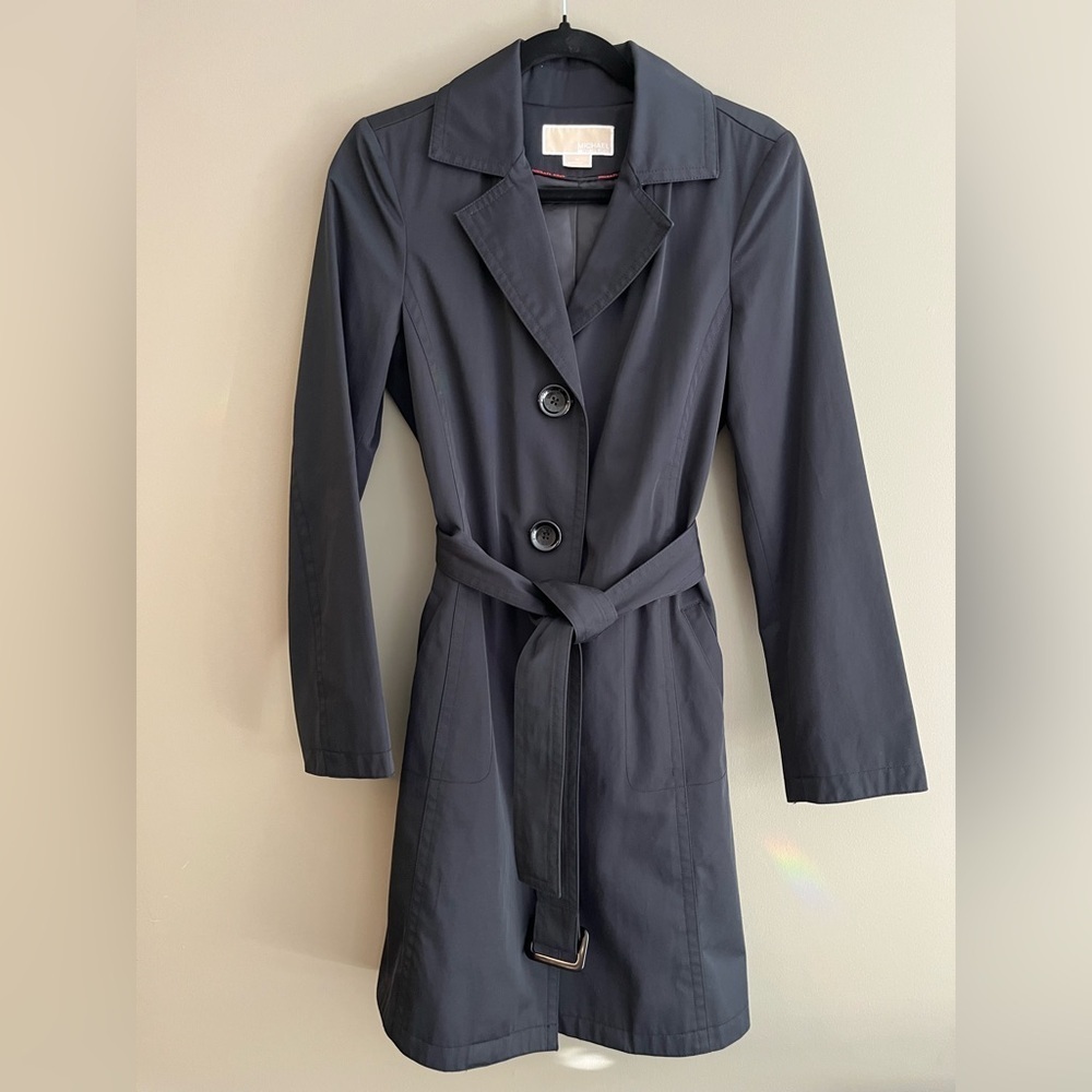 Michael Kors Black Trench Coat size small